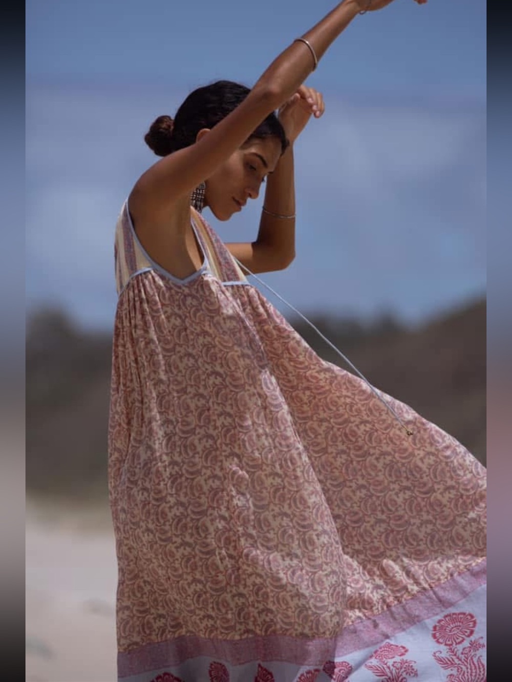 Daughters of India Aahna Maxi Dress in Bluebell